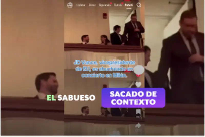 Video viral de abucheos a J. D. Vance es descontextualizado: ocurrió en Washington, no en Milán