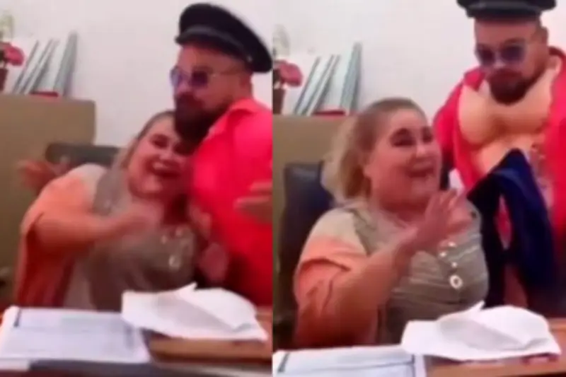 Video viral muestra a regidora de San Luis Potosí celebrando cumpleaños con stripper en oficina municipal