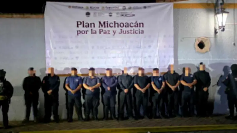 Vinculan a proceso a 11 policías de Ecuandureo, Michoacán, por nexos con el CJNG