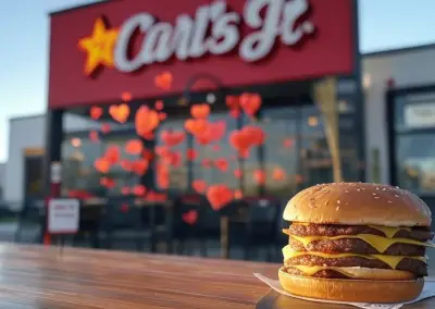 Carl's Jr. ofrecerá hamburguesas gratis por San Valentín con su promoción 'Burger de a beso'