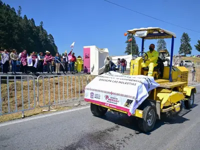 Gobernadora Delfina Gómez inicia reconstrucción de 40 km en camino La Marquesa-Tenango