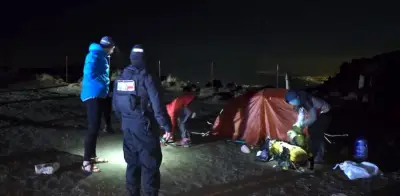 Turistas estadounidenses auxiliados por mal de altura en el Iztaccíhuatl-Popocatépetl