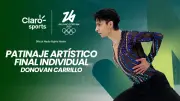 Donovan Carrillo en la final olímpica de patinaje artístico en Milano Cortina 2026