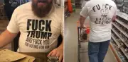 Expulsan a cliente de restaurante en Texas por usar camiseta anti-Trump y antiracista