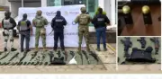 Fiscalía de Puebla asegura arsenal y drogas en casa de seguridad de “El Bukanas”