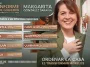 Gobernadora de Morelos recorrerá siete regiones para presentar su Primer Informe de Gobierno