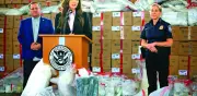 Secretaria Noem anuncia caída del 26% en decomisos de fentanilo en frontera México-EU