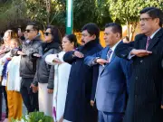 Texcoco conmemora el Día de la Bandera con ceremonia cívica y entrega de equipo de seguridad