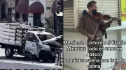 Violinista se vuelve viral en medio del caos violento en Jalisco tras muerte de 'El Mencho'