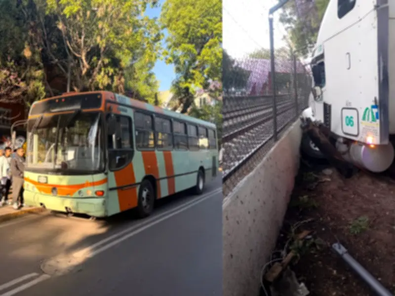 Accidente de tráiler paraliza Línea 1 del Tren Ligero CDMX; activan servicio alterno