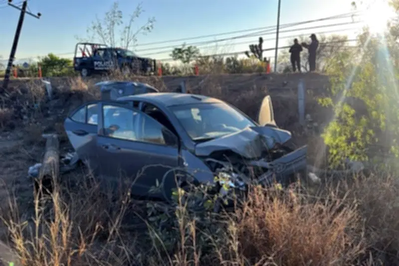 Accidente en Carretera a Colombia: Vehículo se Sale de la Vía y Derriba Poste