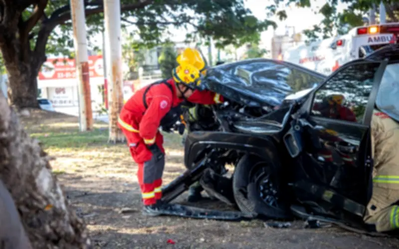 Accidente en Guadalajara: Pickup impacta árbol y deja un lesionado en Chapalita