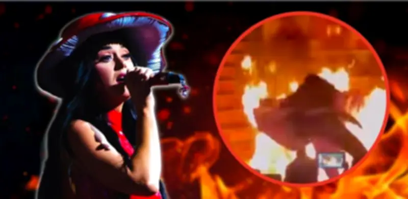 ¿Accidente o estrategia? Video viral de mujer en llamas desata debate sobre Katy Perry