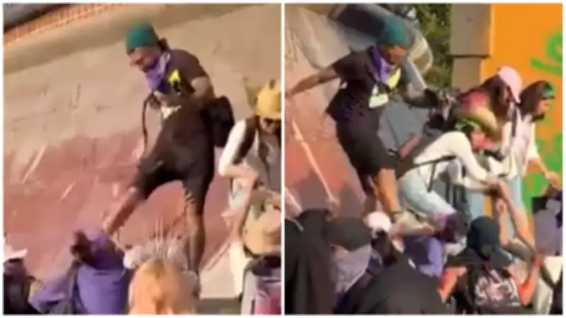 Acusan de tres delitos a agresor de menor en marcha del 8M en Querétaro