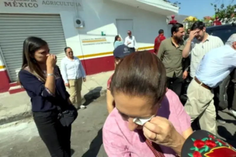 Agreden a Claudia Sheinbaum con láser en evento público; investigan incidente