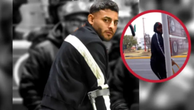 Alexis Vega se vuelve viral tras sufrir accidente al bajar del autobús del Toluca