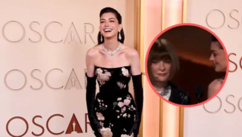 Anne Hathaway y Anna Wintour protagonizan momento icónico en los Oscar 2026