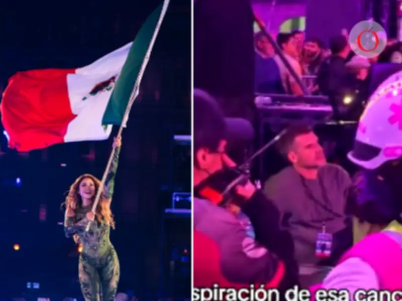 Antonio de la Rúa captado escuchando 'Días de Enero' en concierto de Shakira en el Zócalo