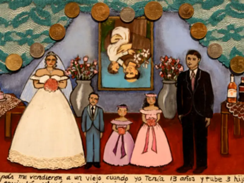 Artista denuncia venta de niñas en México con exposición sobre matrimonios forzados