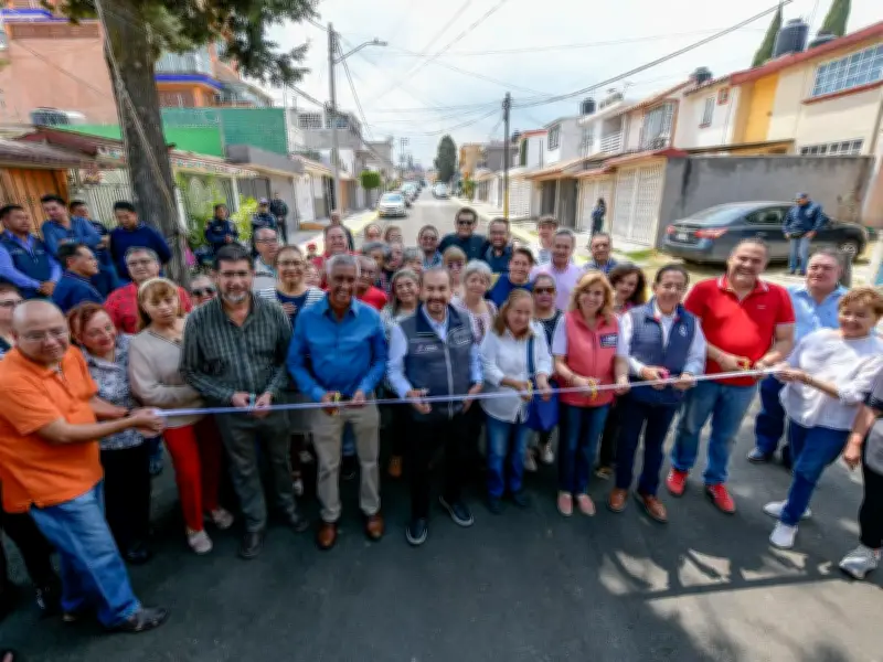 Atizapán de Zaragoza entrega pavimentación integral en Villas de la Hacienda