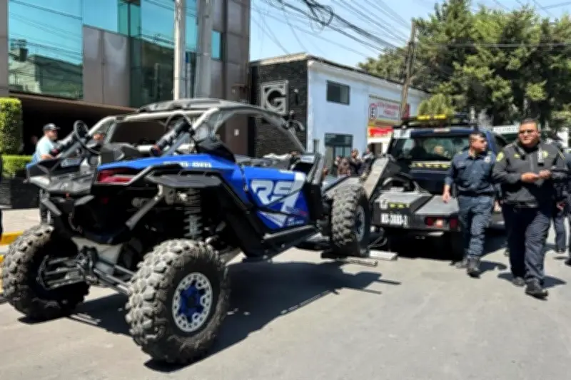 Autoridades aseguran tres vehículos RZR en cortejo fúnebre en Cuauhtémoc