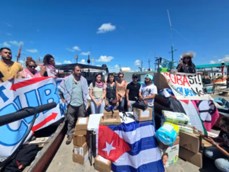 Barco humanitario zarpa de Yucatán hacia Cuba para desafiar el bloqueo estadounidense