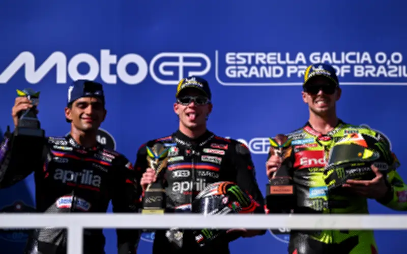 Bezzecchi domina en Brasil y lidera el Mundial tras doblete histórico de Aprilia