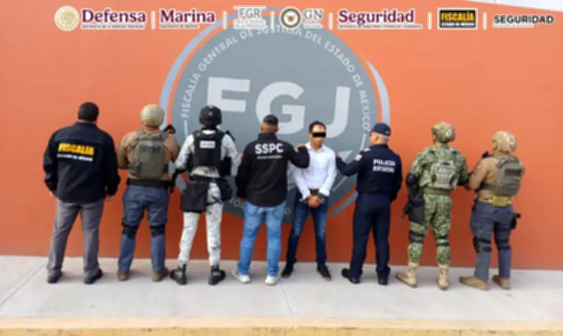 Cae 'Callejas', líder criminal prioritario en Edomex, por extorsión y otros delitos
