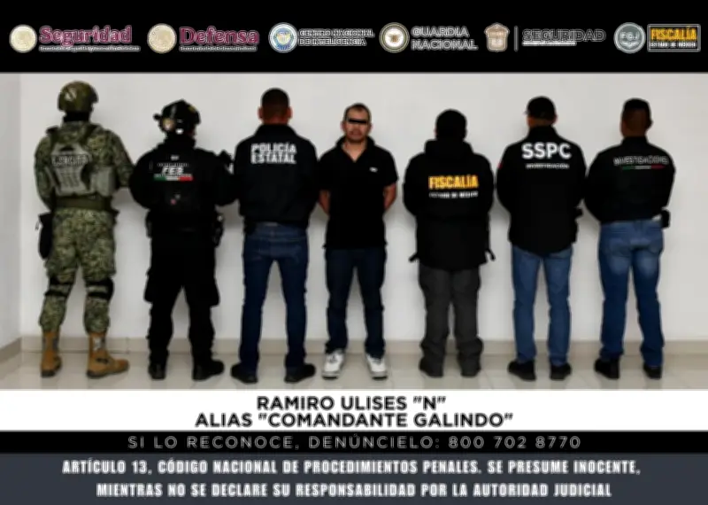 Capturan al 'Comandante Galindo', presunto líder del CJNG en el oriente del Estado de México