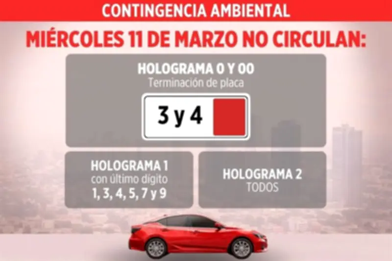 CDMX activa contingencia ambiental: restricción para autos 0 y 00 engomado rojo