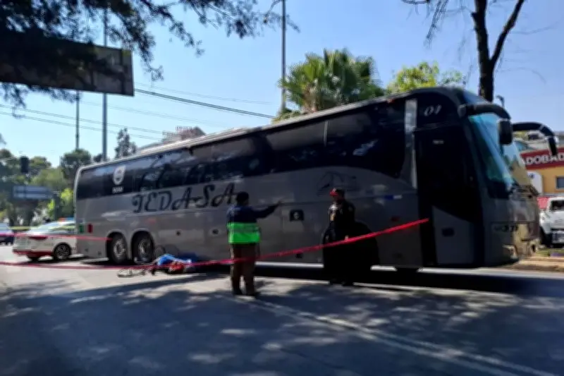 Ciclista fallece tras ser arrollado por autobús turístico en la GAM