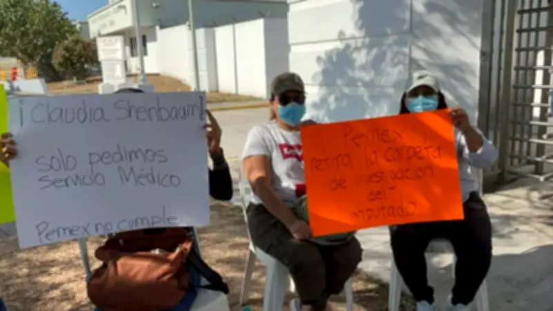 Cierran planta de Pemex en Tapachula por protesta de trabajadores y jubilados