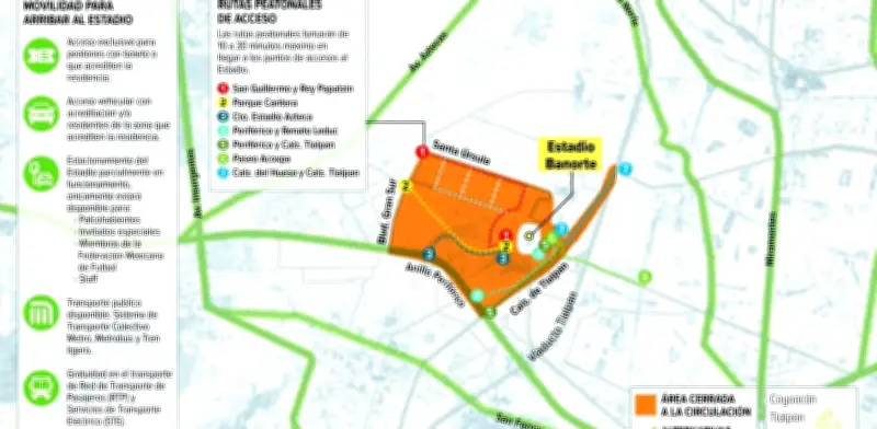 Cierres viales masivos en CDMX por partido de prueba para el Mundial de Futbol 2026