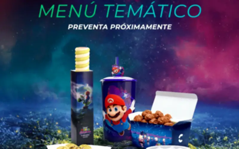 Cinépolis lanza menú temático de 'Super Mario Galaxy' para funciones VIP limitadas