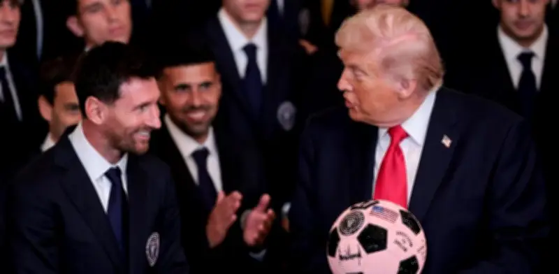 Claudia Villafañe defiende a Messi tras polémica foto con Donald Trump