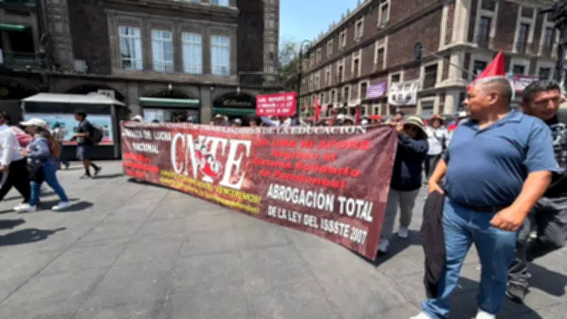 CNTE instala plantón en CDMX y amenaza con boicot al Mundial 2026