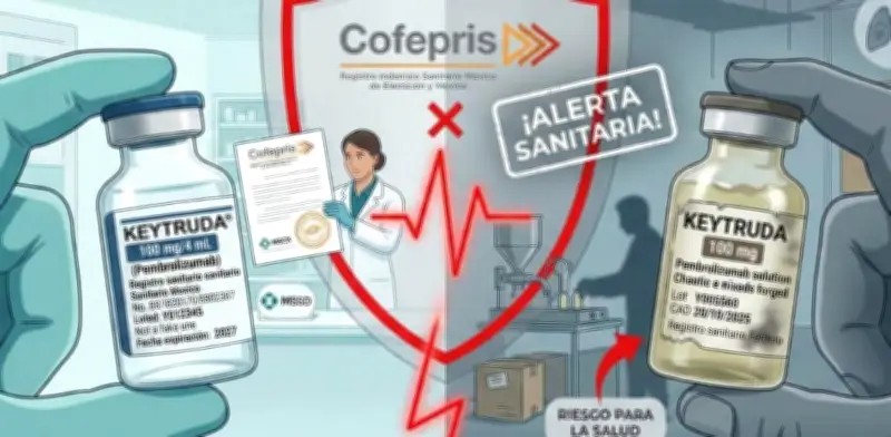 Cofepris alerta sobre falsificación de Keytruda, medicamento vital para cáncer de pulmón y vejiga