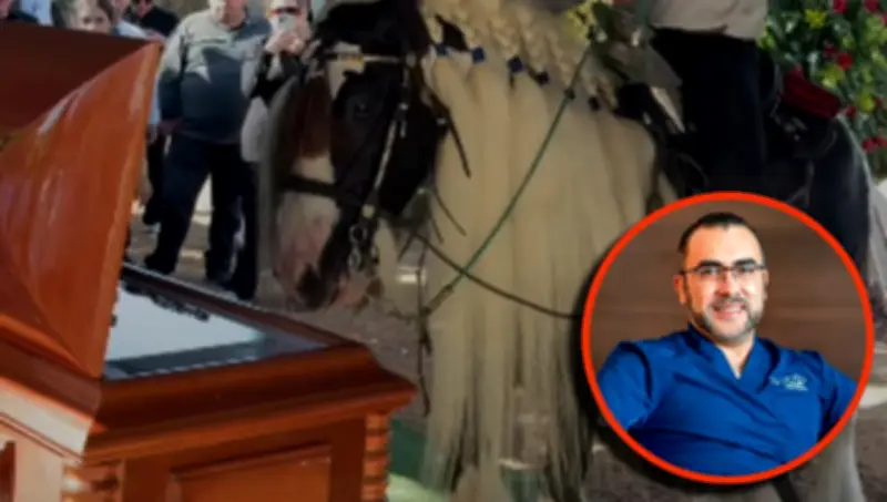 Con caballos bailadores y rosas rojas, así fue el emotivo funeral del Dr. Culichi