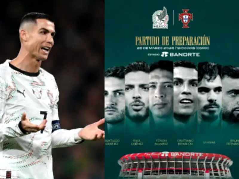 Cristiano Ronaldo en duda para el México vs Portugal en el reabierto Estadio Azteca