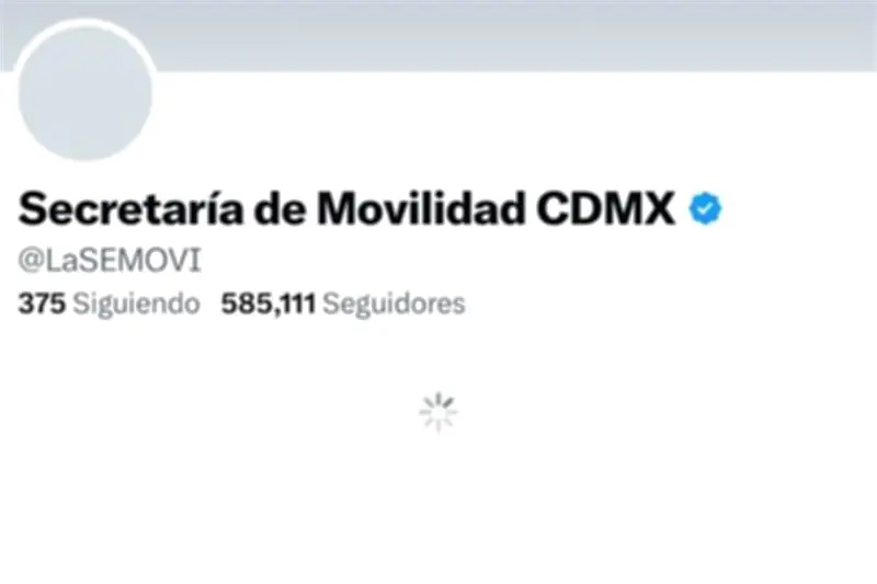 Cuenta oficial de X de la Semovi presenta fallas técnicas en la Ciudad de México