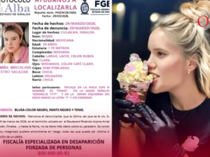 Desaparece influencer repostera en Culiacán; Fiscalía activa Protocolo Alba