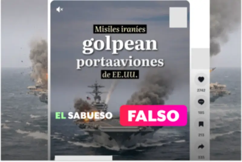 Desmienten ataque iraní al USS Abraham Lincoln: imágenes falsas y desinformación en redes