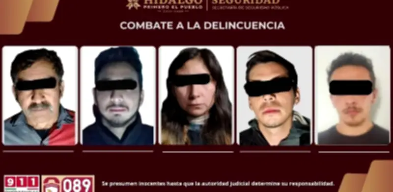 Detienen a cinco sospechosos por homicidio de tres vendedores de autos en Hidalgo