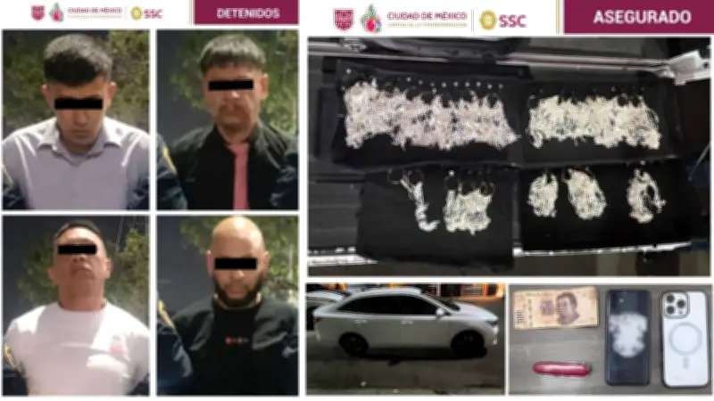 Detienen a cuatro colombianos por robo armado de 739 piezas de plata en CDMX