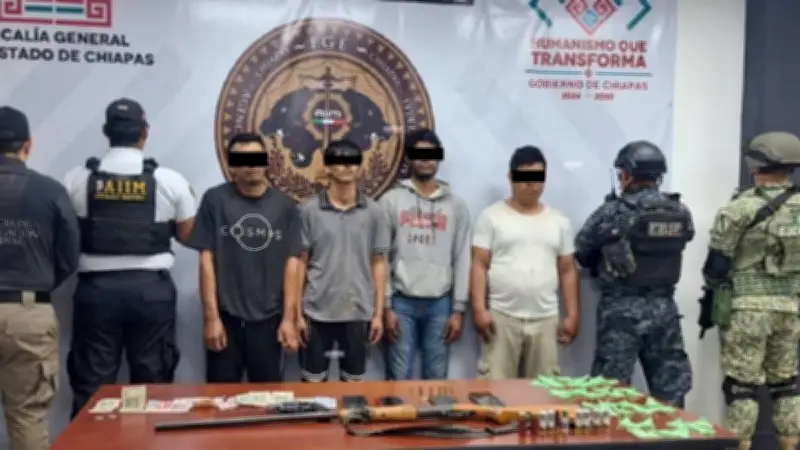 Detienen a cuatro presuntos narcos del Cártel Chiapas y Guatemala vinculado al CJNG en operativo