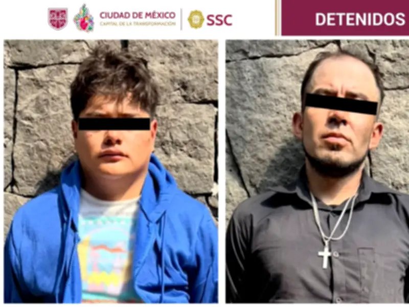 Detienen a dos asaltantes que robaron 750 mil pesos a cliente bancario en Benito Juárez