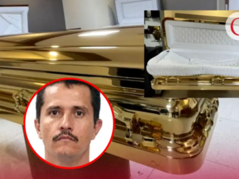 El ataúd dorado de El Mencho: símbolo de poder en un funeral ostentoso