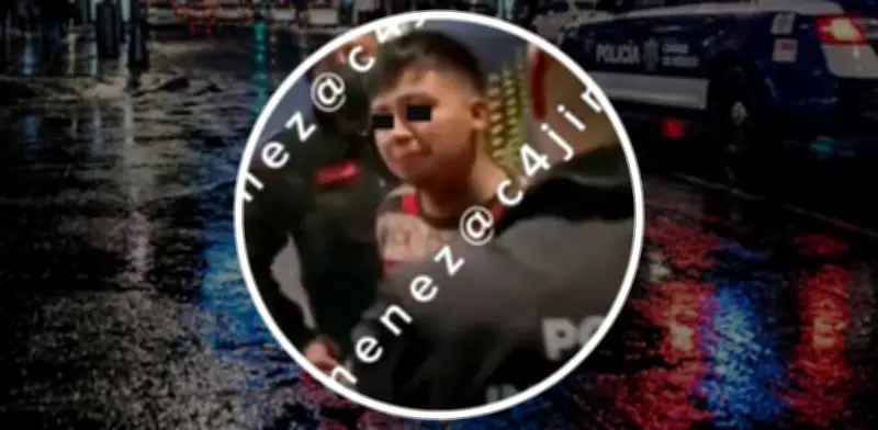 ‘El Donas’ de la Fuerza Antiunión rompe en llanto durante su arresto en la CDMX