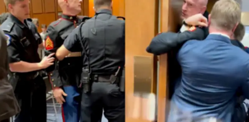 Exmarine detenido tras interrumpir audiencia en el Senado de EU con protestas contra guerra en Irán