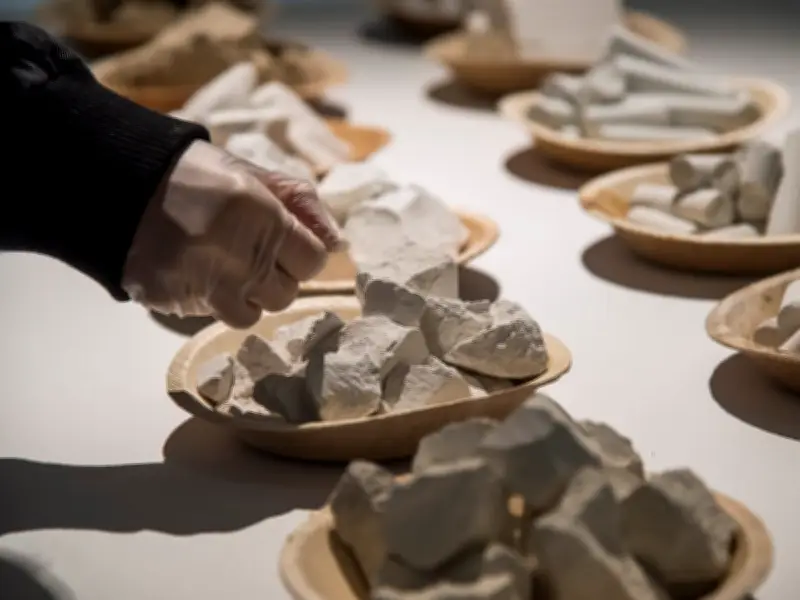 Exposición en Londres presenta colección global de suelos comestibles para degustación